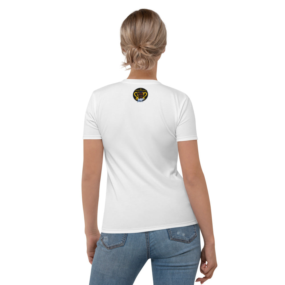 BW Drip Ladies Crew Neck T-Shirt-white