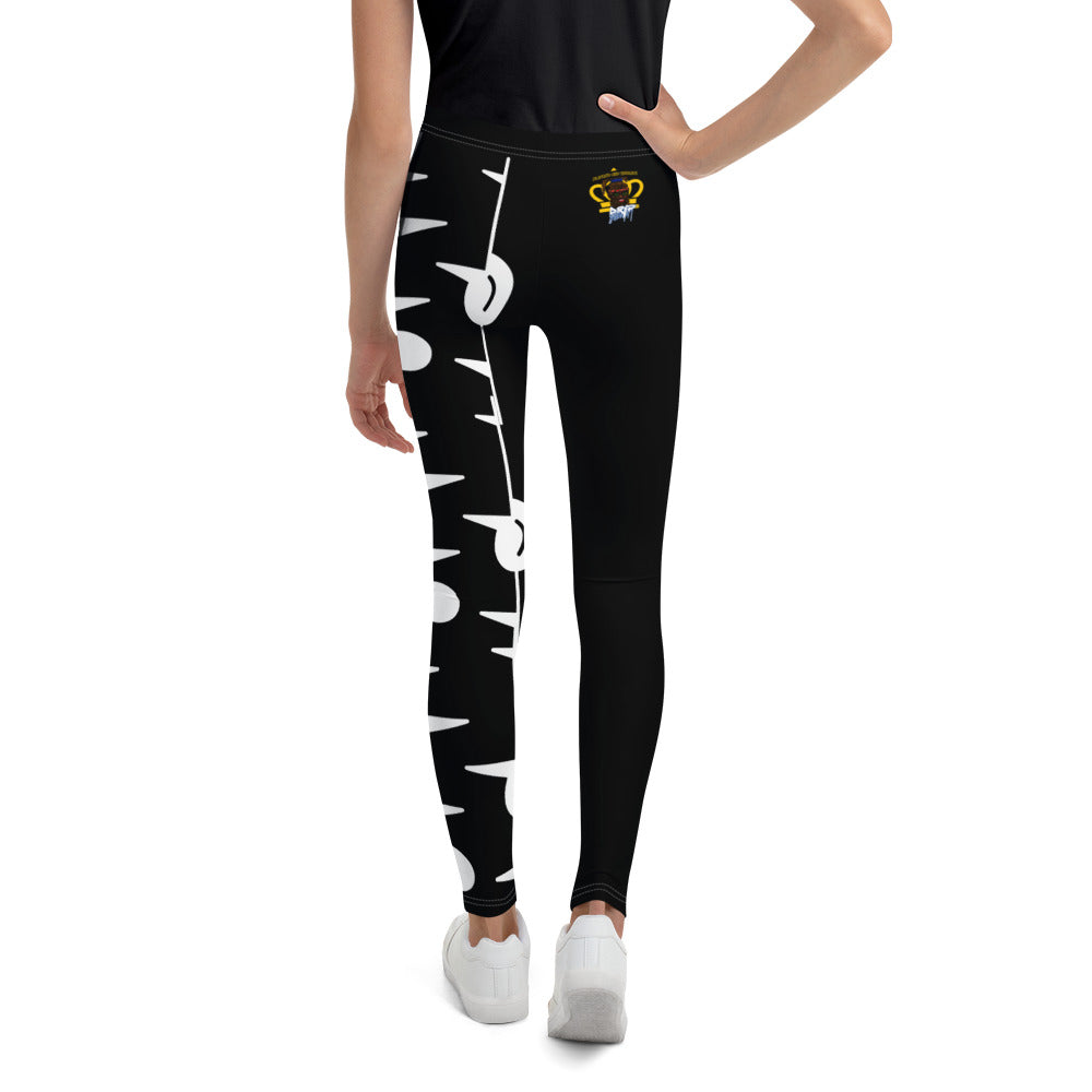 BlackEd and Weirdly Drip Panda Youth Leggings- black