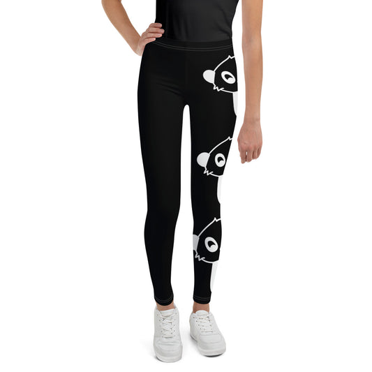 BlackEd and Weirdly Drip Panda Youth Leggings- black