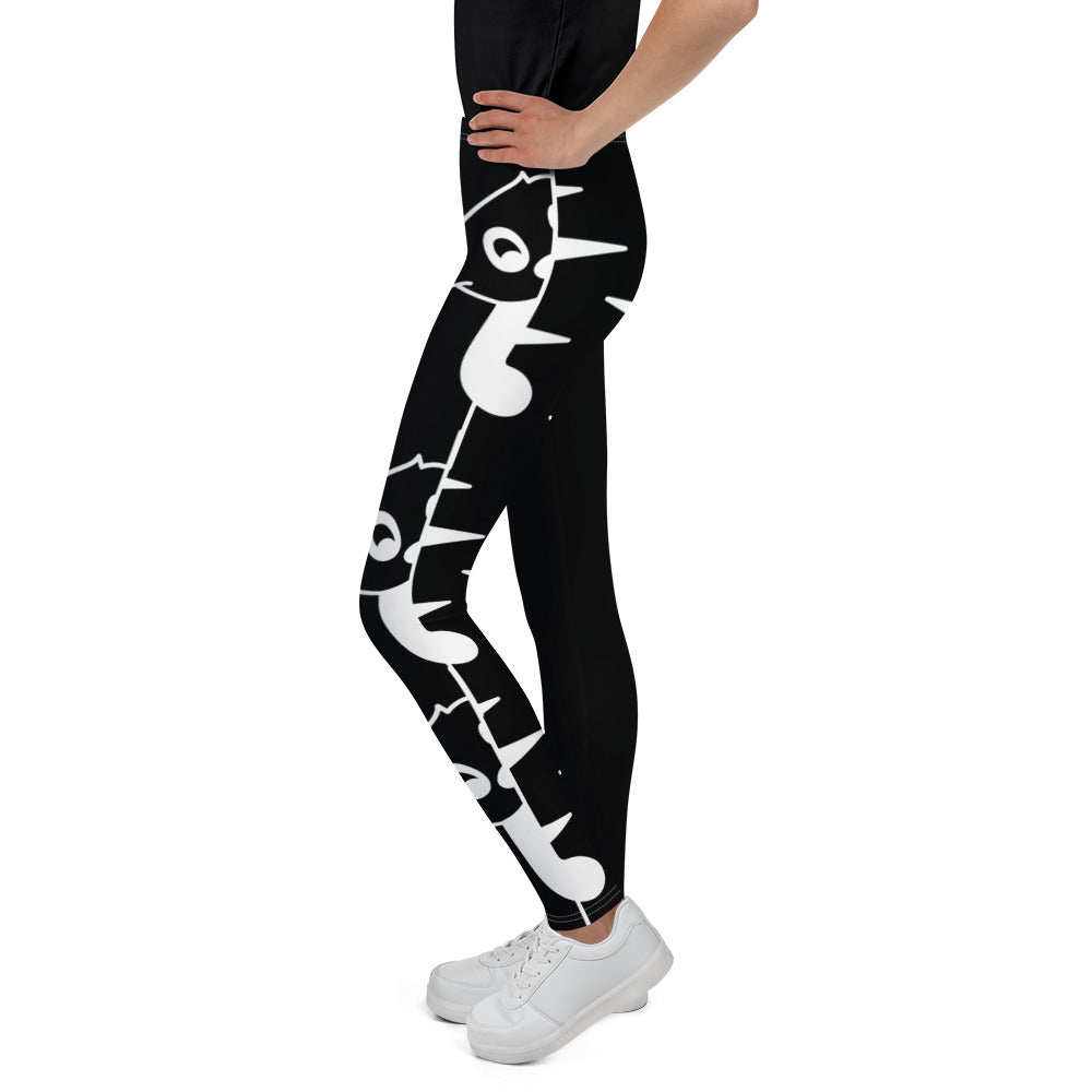 BlackEd and Weirdly Drip Panda Youth Leggings- black