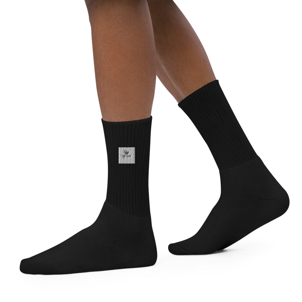 BlackEd and Weirdly Embroidered socks